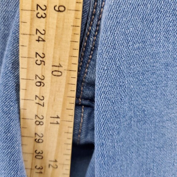 Nicole Miller Jean Womens 10 Blue High Rise Kick Boot Stretch Denim Cropped - Picture 8 of 13